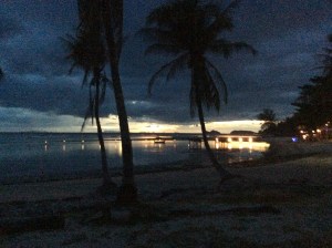 The sun sets about 6 pm here, and this treat for my last night on the island...